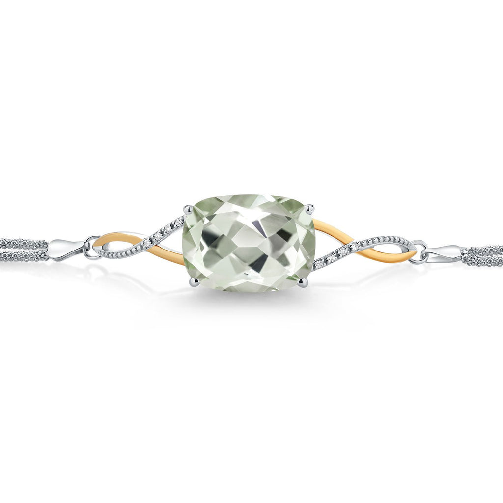 Lab Grown Diamond_Bracelet in 925 Sterling Silver and 10K Yellow Gold