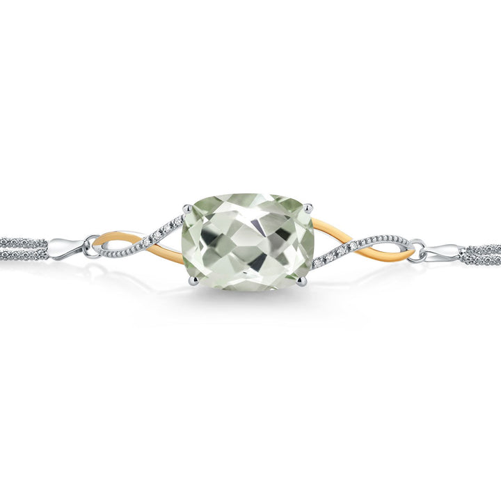 Lab Grown Diamond_Bracelet in 925 Sterling Silver and 10K Yellow Gold