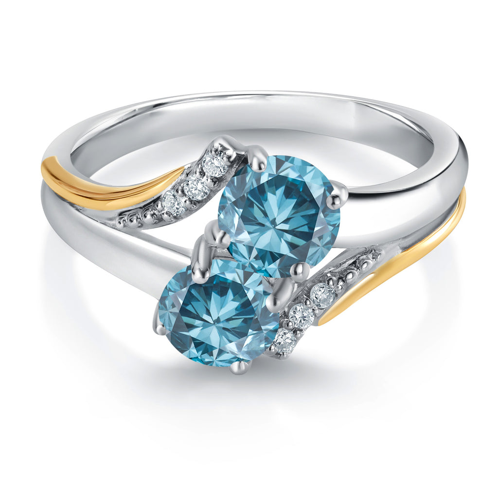 Ring in 925 Sterling Silver and 10K Yellow Gold