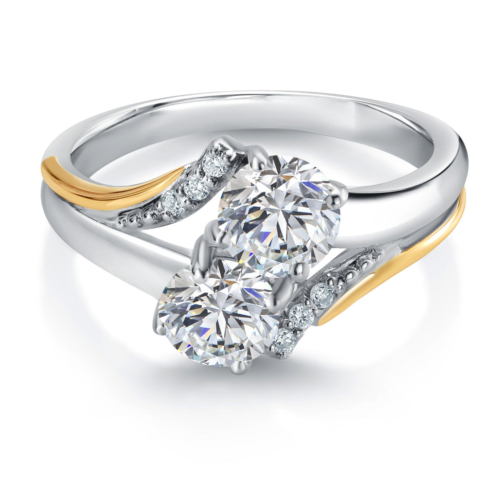Ring in 925 Sterling Silver and 10K Yellow Gold