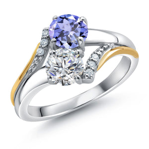 Ring in 925 Sterling Silver and 10K Yellow Gold