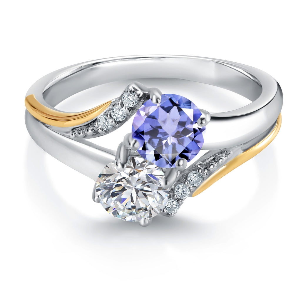 Ring in 925 Sterling Silver and 10K Yellow Gold
