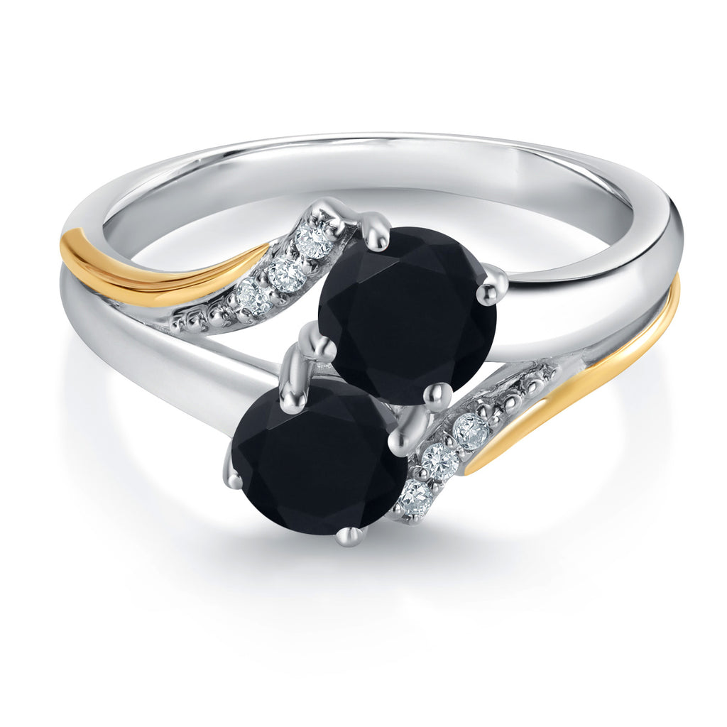 Ring in 925 Sterling Silver and 10K Yellow Gold