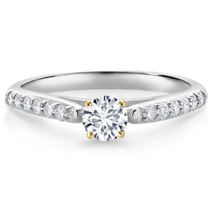 Ring in 10K Two Tone Gold