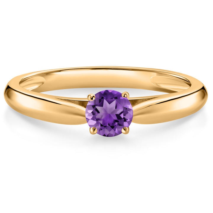 Amethyst - February_5_Ring in 10K Yellow Gold