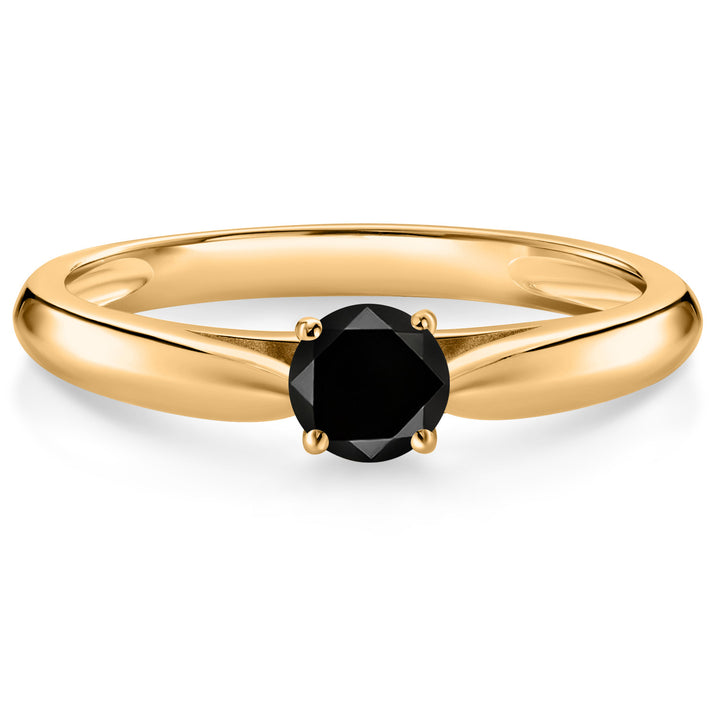 Black Diamond - April_5_Ring in 10K Yellow Gold
