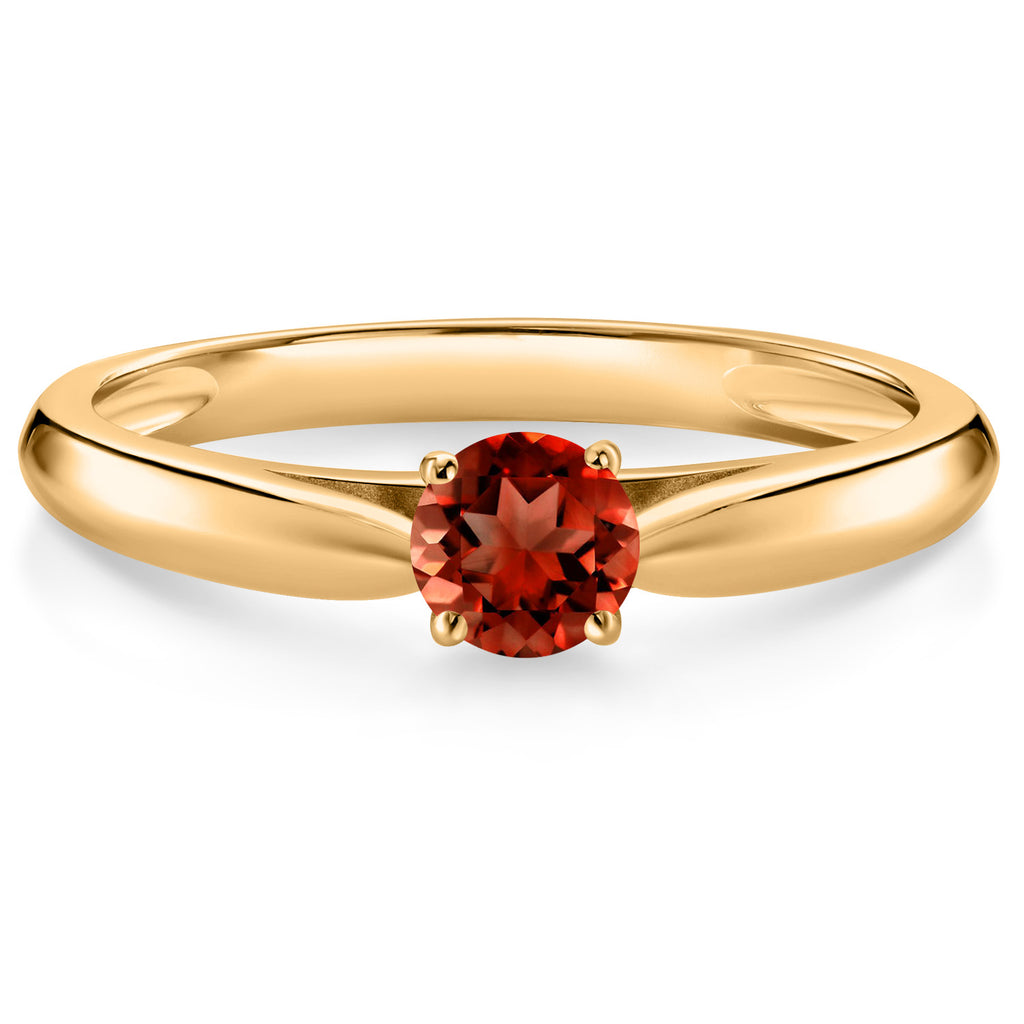 Garnet - January_9_Ring in 10K Yellow Gold