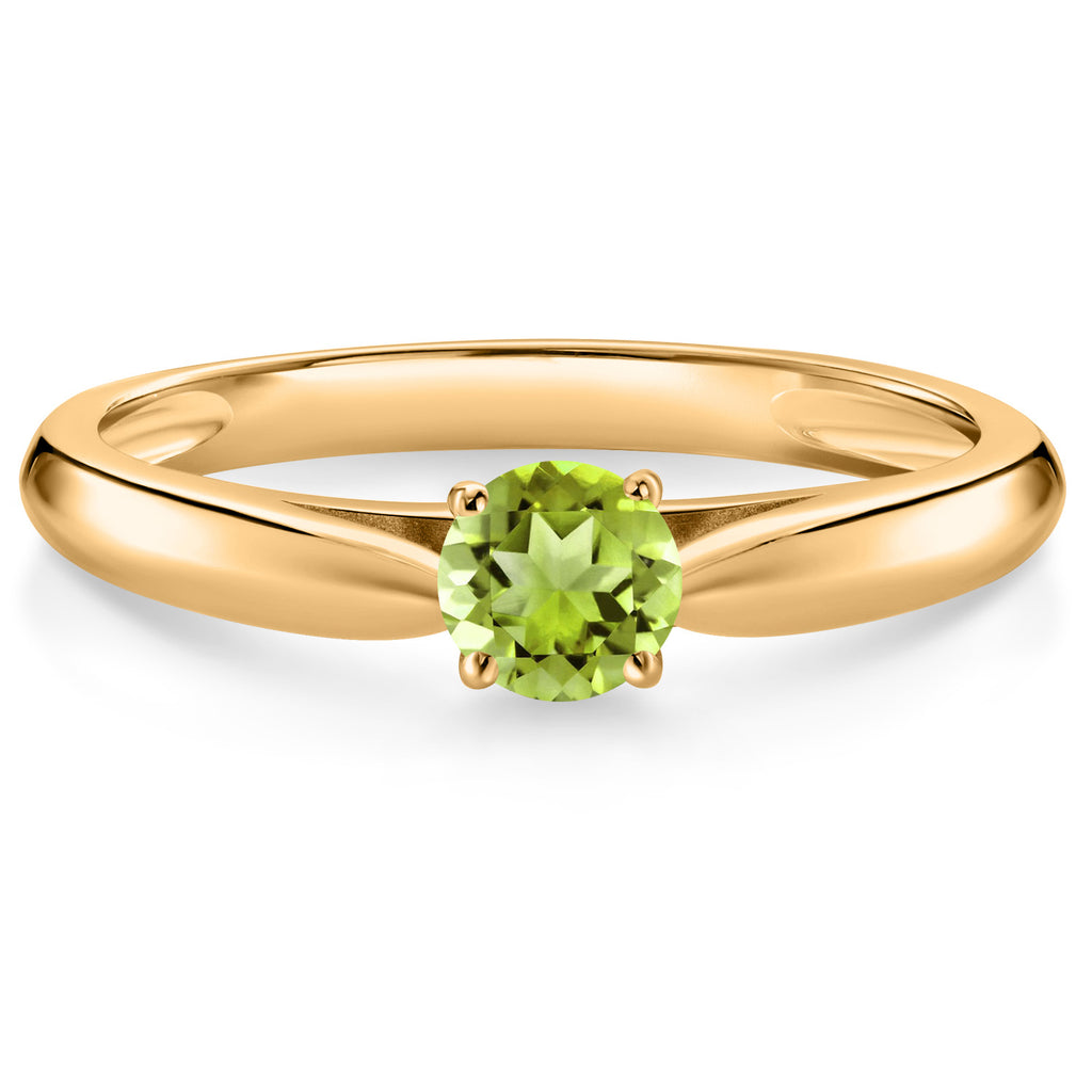 Peridot - August_8_Ring in 10K Yellow Gold