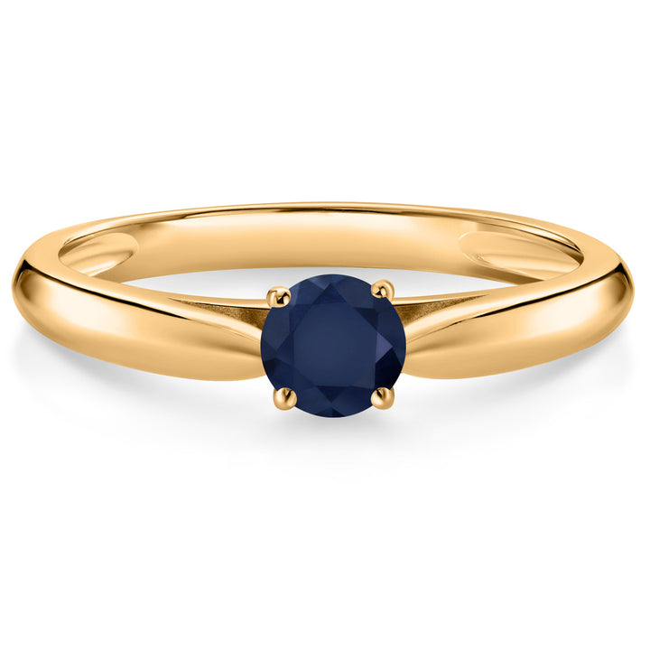 Blue Sapphire - September_5_Ring in 10K Yellow Gold