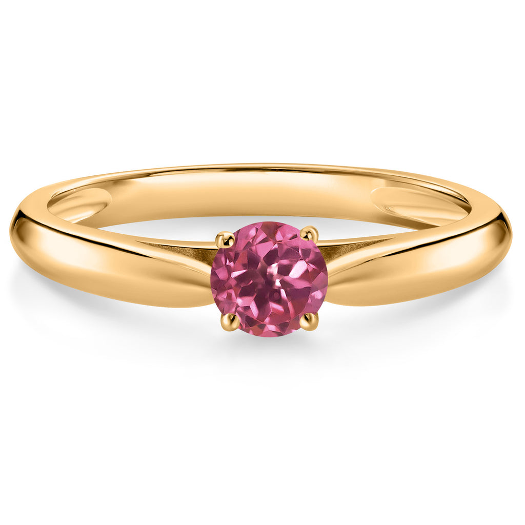 Pink Tourmaline - October_9_Ring in 10K Yellow Gold