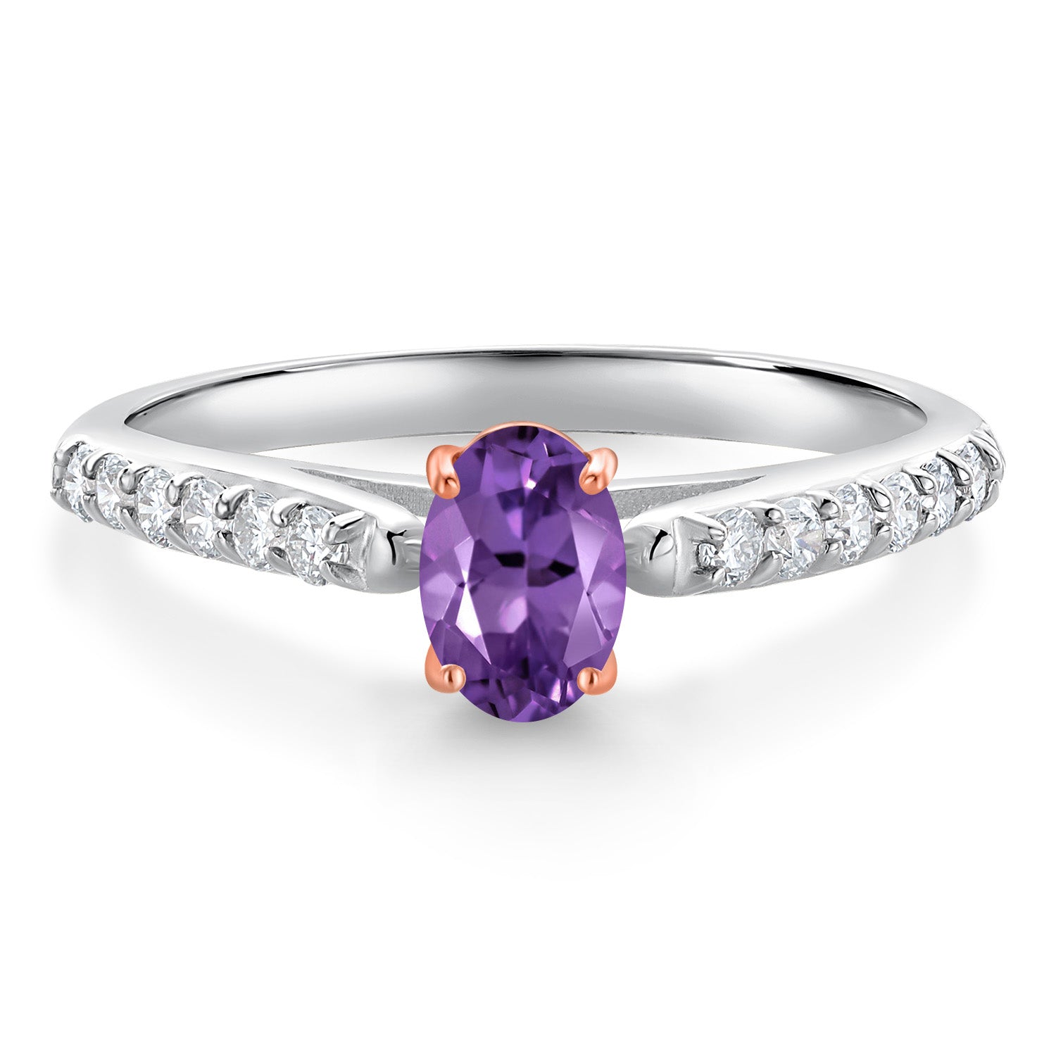 Amethyst - February_6_Ring in 10K Two Tone Gold