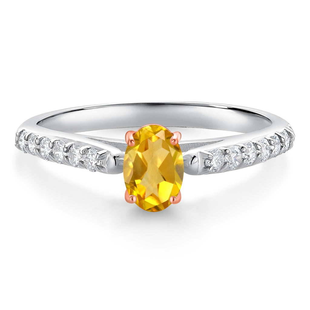 Citrine - November_5_Ring in 10K Two Tone Gold