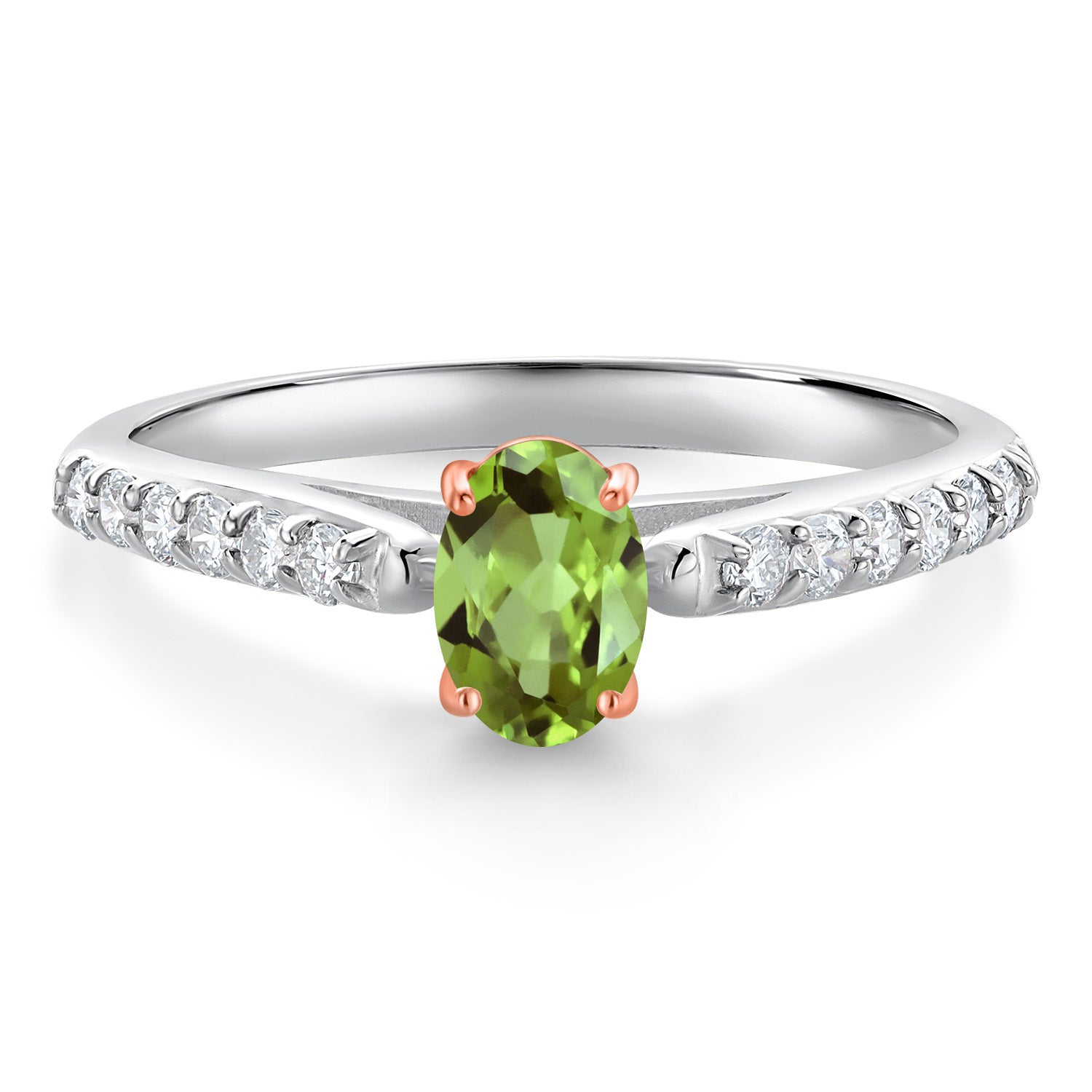Peridot - August_5_Ring in 10K Two Tone Gold