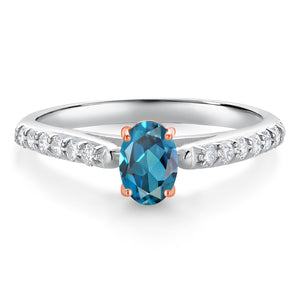 Ring in 10K Two Tone Gold