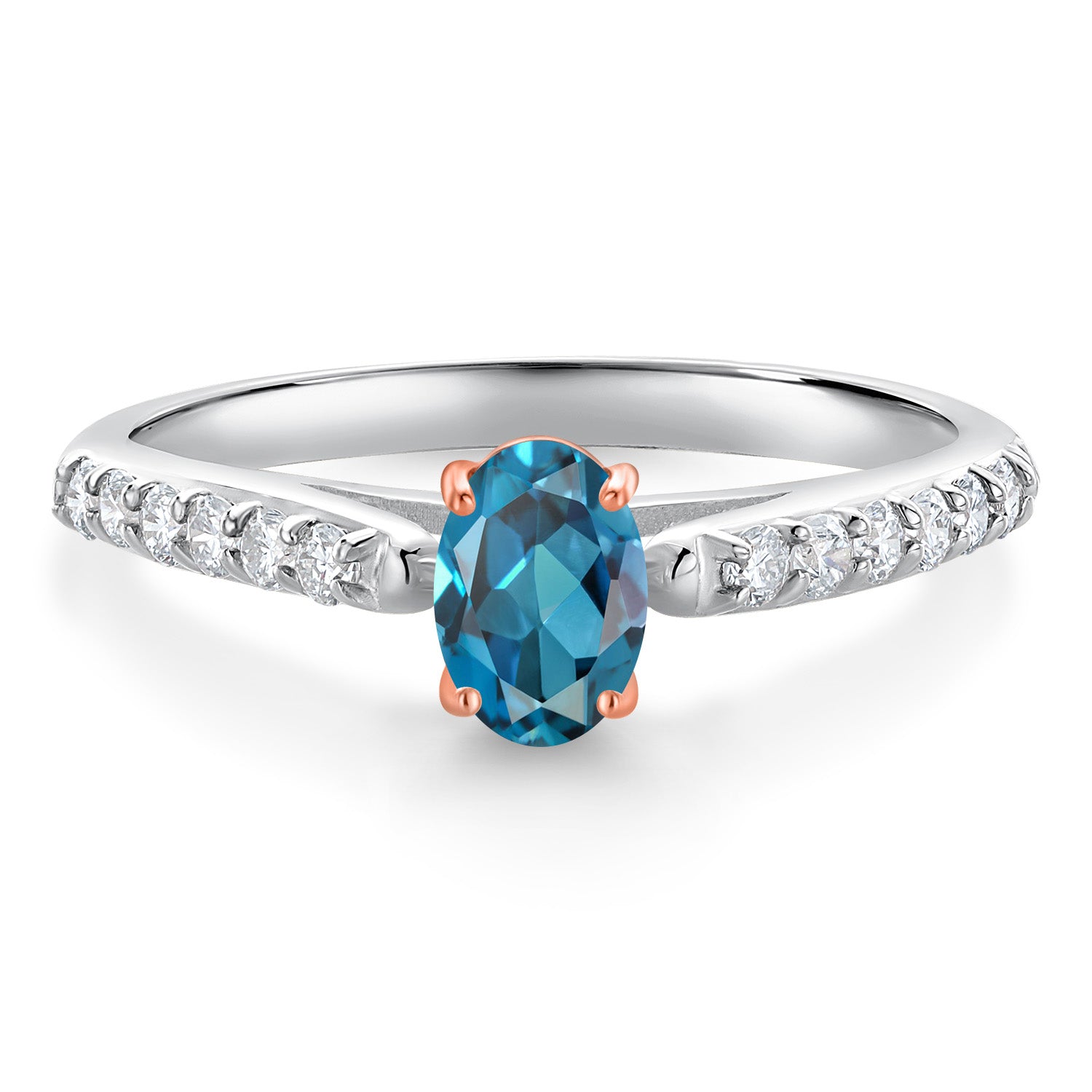 Ring in 10K Two Tone Gold