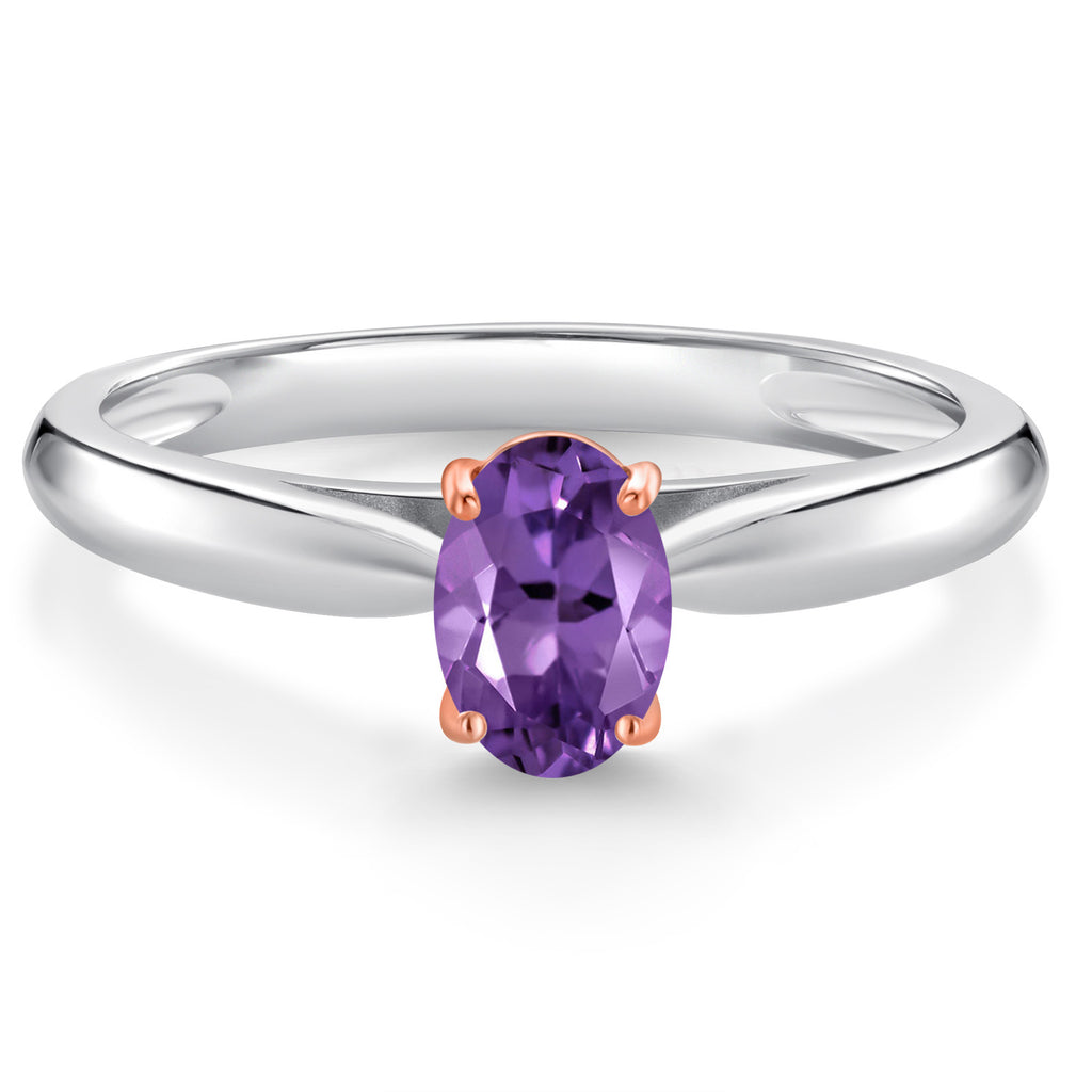 Amethyst - February_8_Ring in 10K Two Tone Gold