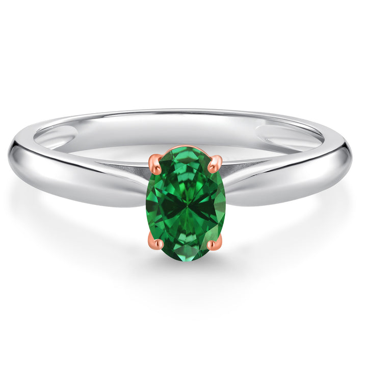 Created Emerald - May_5_Ring in 10K Two Tone Gold