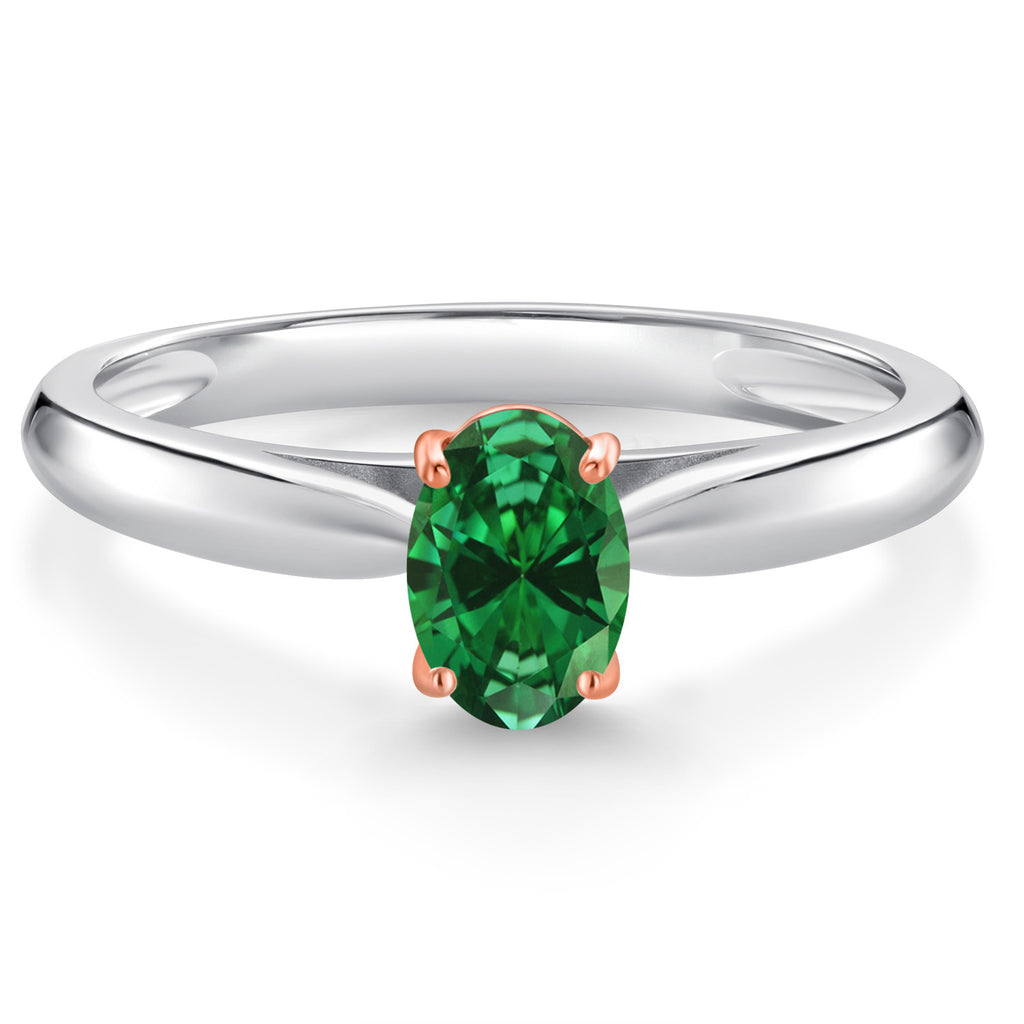 Created Emerald - May_7_Ring in 10K Two Tone Gold