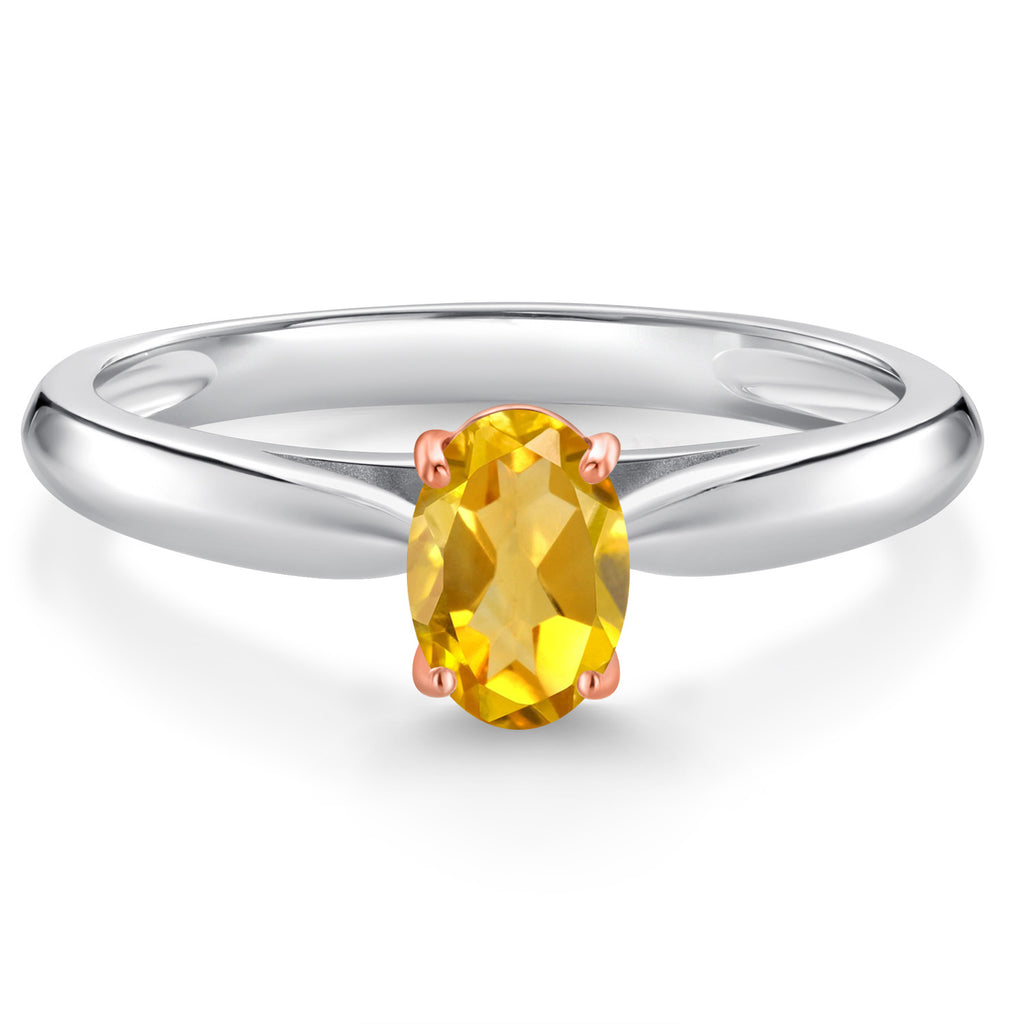 Citrine - November_8_Ring in 10K Two Tone Gold