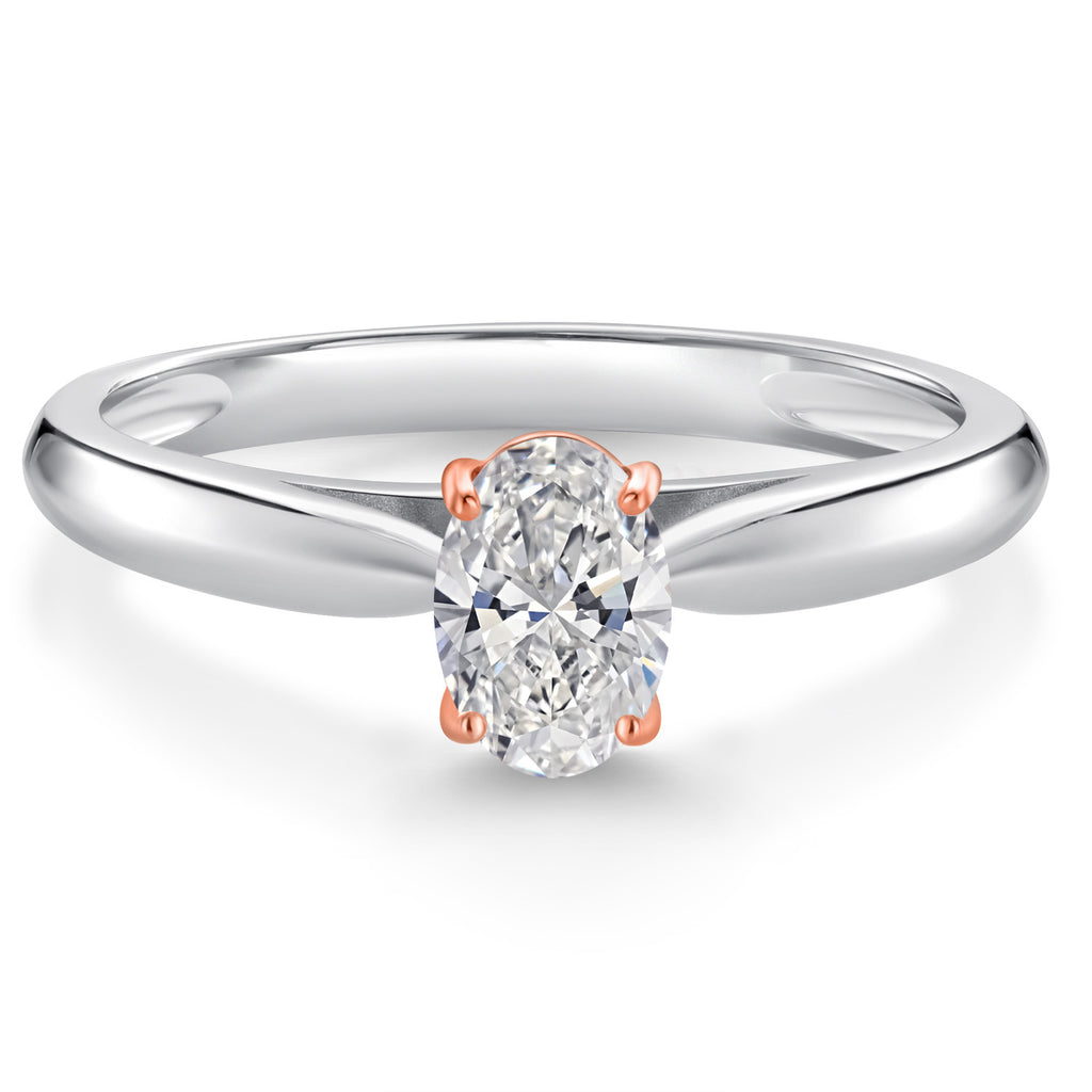 White Lab Grown Diamond - April_9_Ring in 10K Two Tone Gold