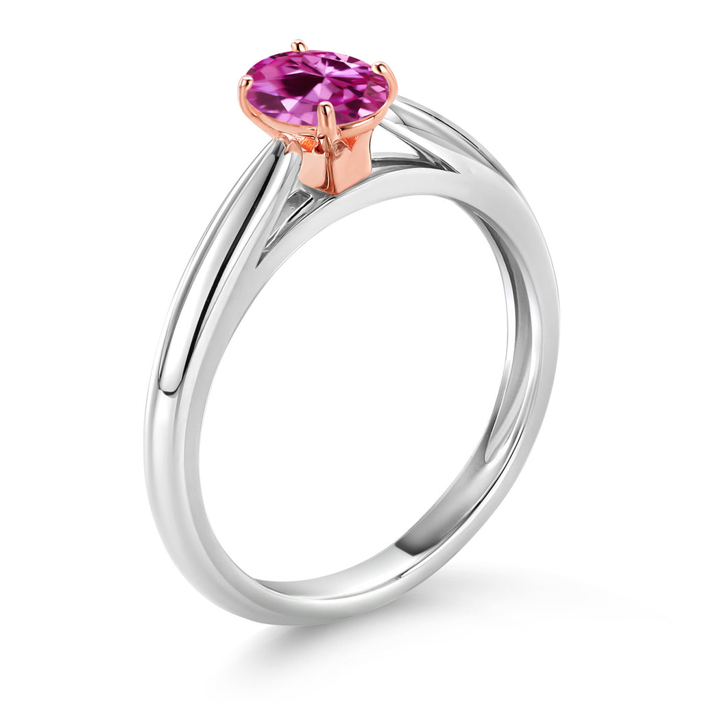 Ring in 925 Sterling Silver and Rose Gold