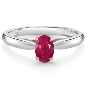 Ring in 925 Sterling Silver and Rose Gold