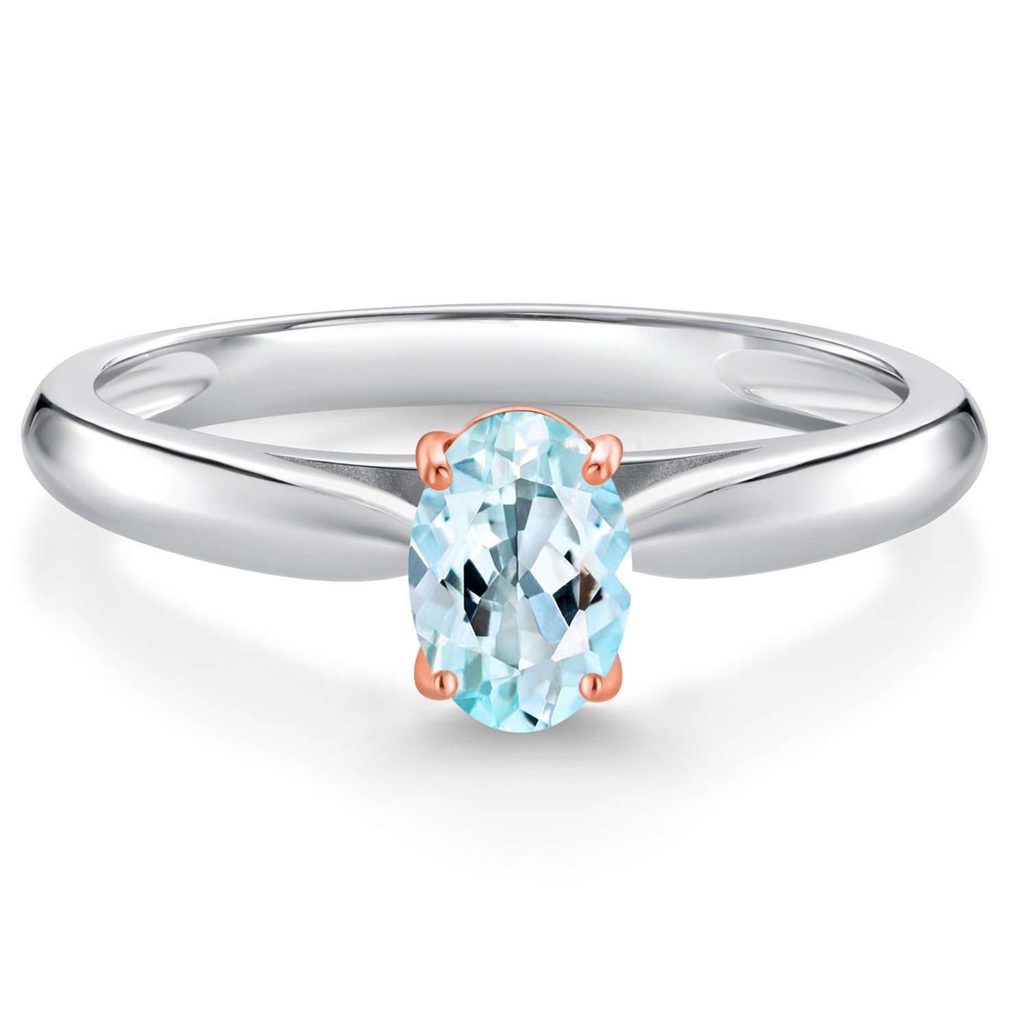 Ring in 925 Sterling Silver and Rose Gold