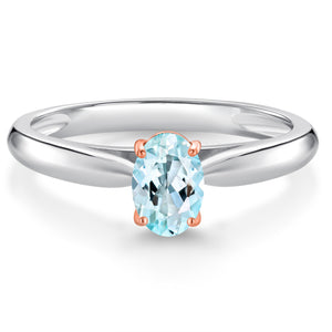 Ring in 925 Sterling Silver and Rose Gold