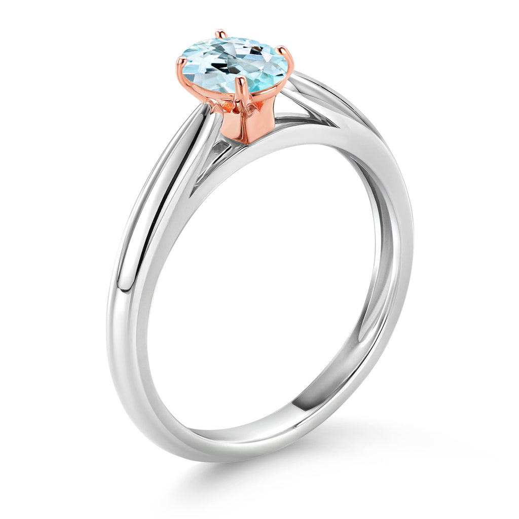 Ring in 925 Sterling Silver and Rose Gold