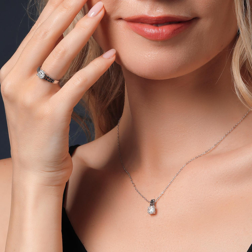 Pendant in 925 Sterling Silver and 10K Yellow Gold