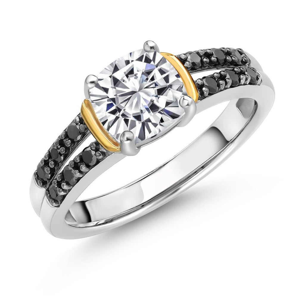 Ring in 925 Sterling Silver and 10K Yellow Gold