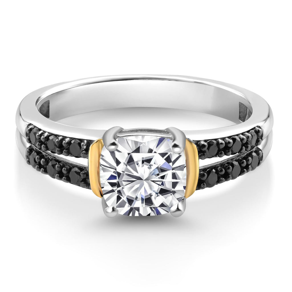 Ring in 925 Sterling Silver and 10K Yellow Gold