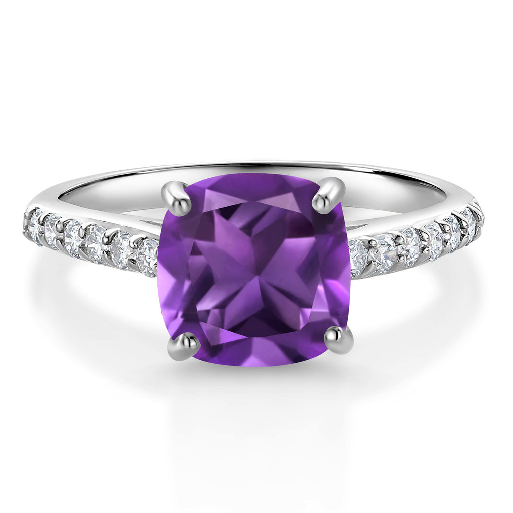 Amethyst - February_7_Ring in 10K White Gold