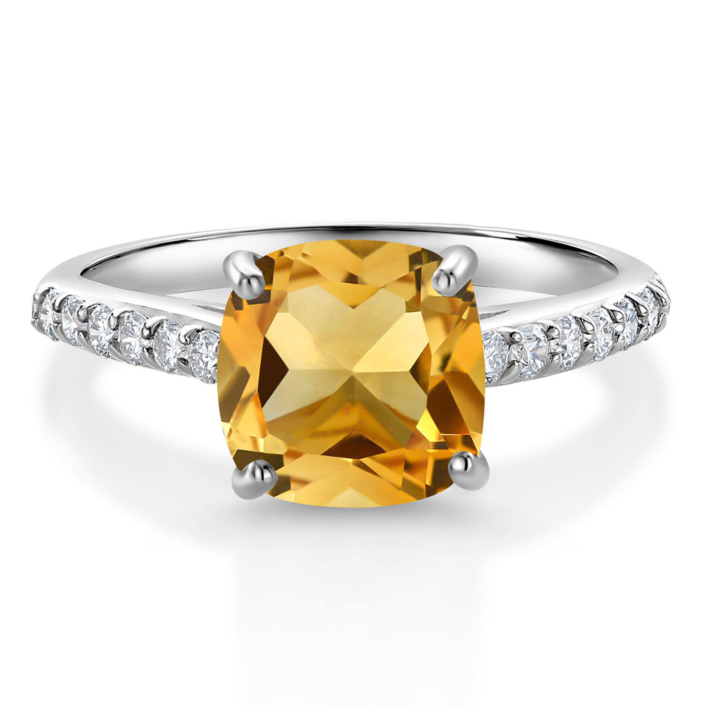 Citrine - November_9_Ring in 10K White Gold
