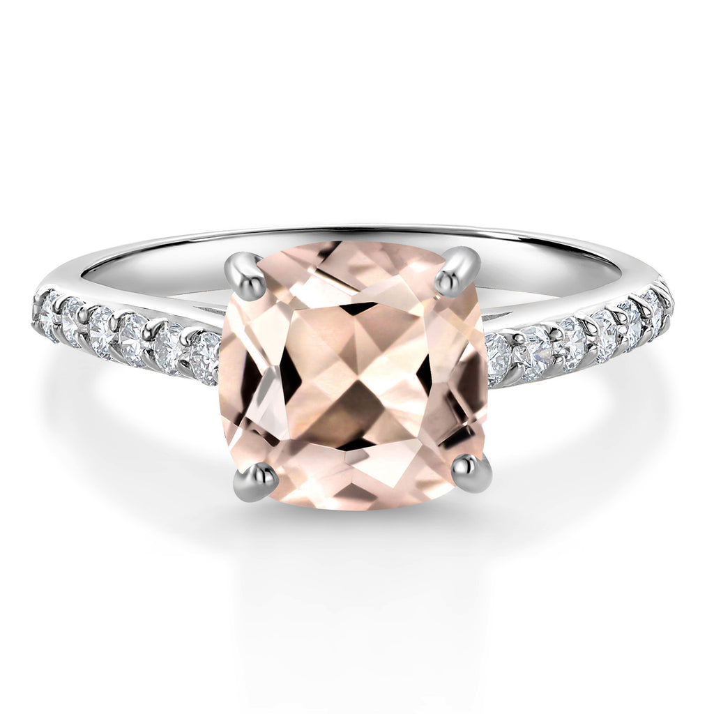 Morganite - October_5_Ring in 10K White Gold