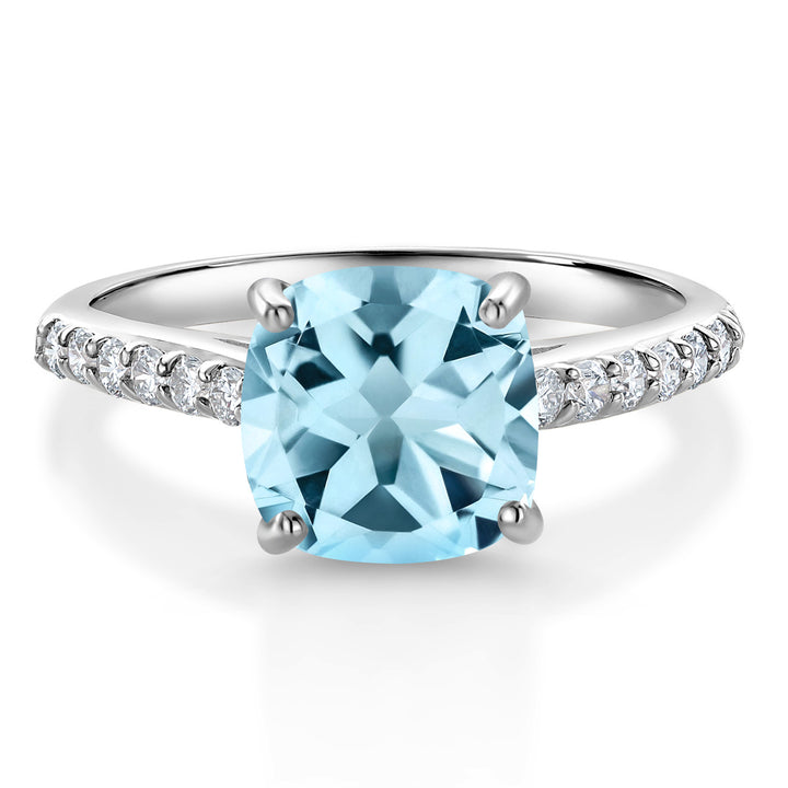 Sky Blue Topaz - November_5_Ring in 10K White Gold