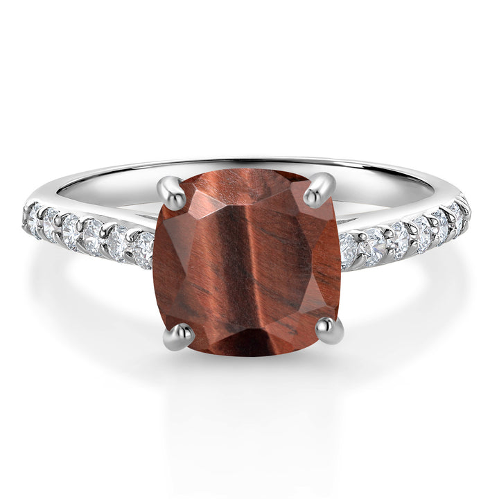 Red Tiger Eye_5_Ring in 10K White Gold