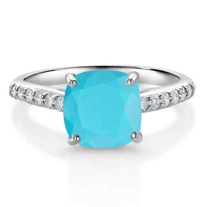 Turquoise_8_Ring in 10K White Gold