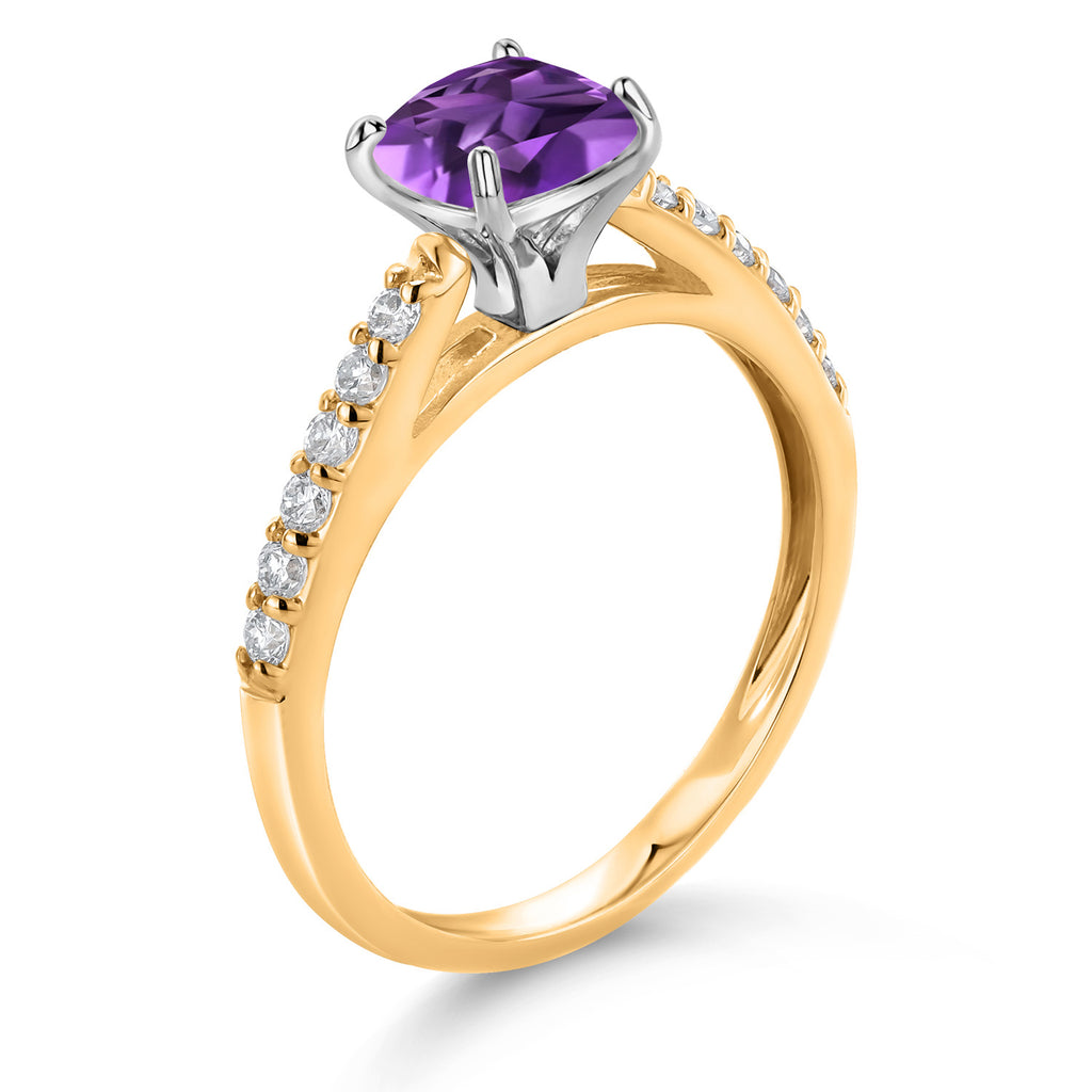 Ring in 10K Two Tone Gold