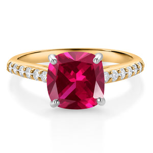 Ring in 10K Two Tone Gold