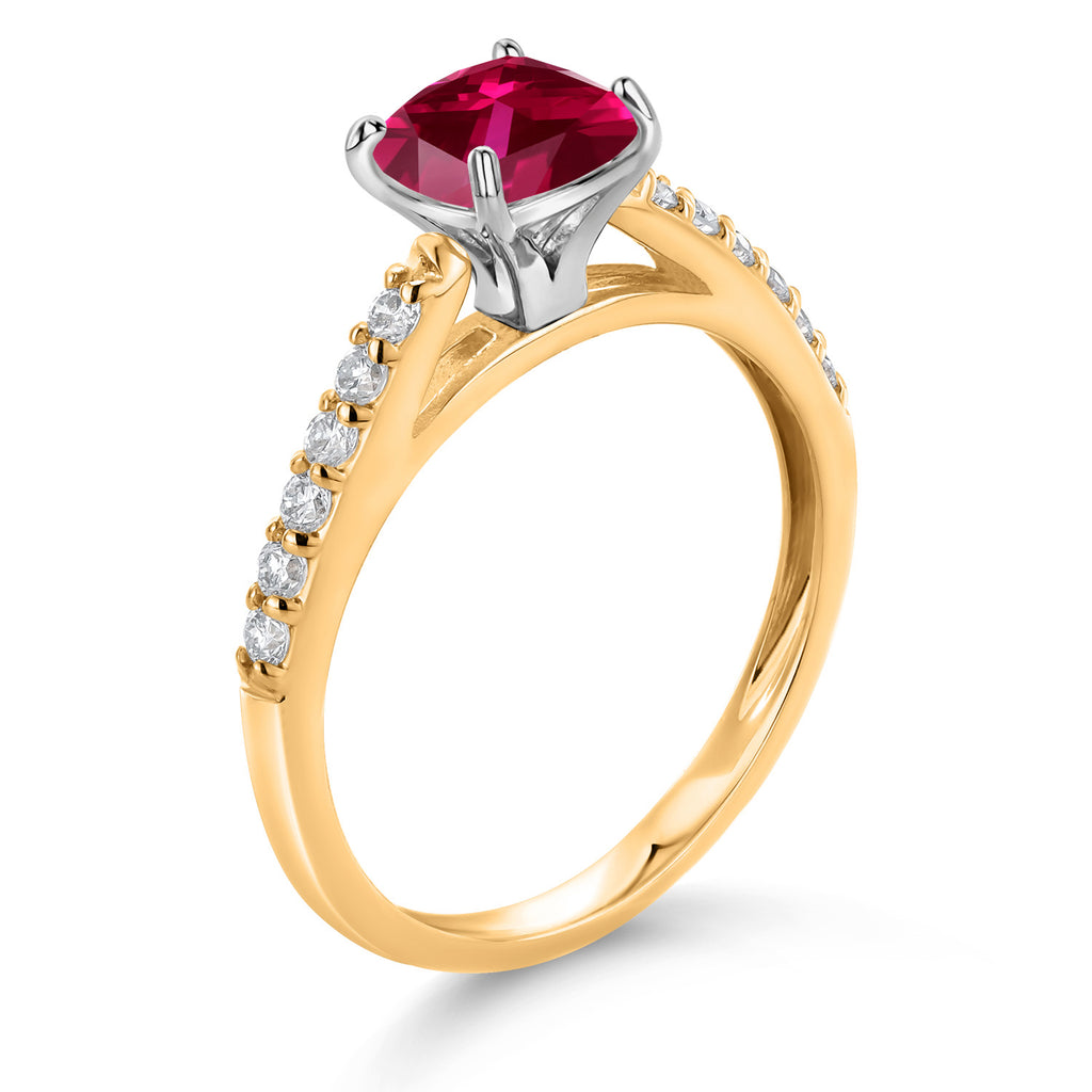 Ring in 10K Two Tone Gold