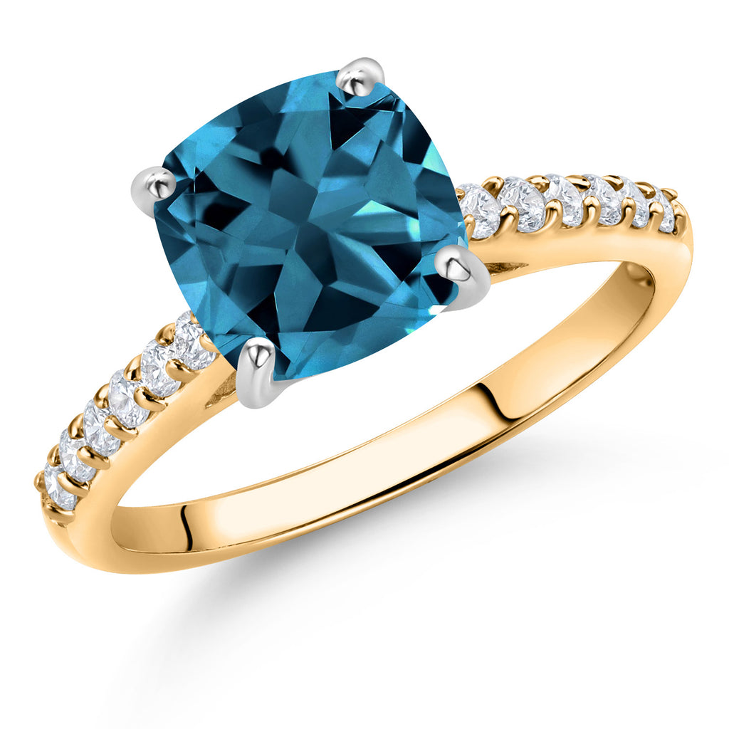 Ring in 10K Two Tone Gold