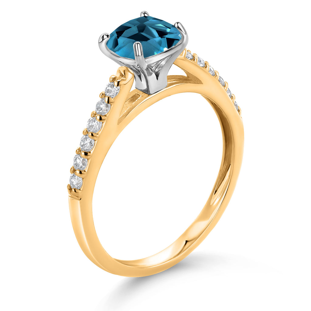 Ring in 10K Two Tone Gold