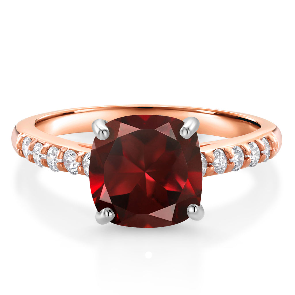 Garnet - January_9_Ring in 10K Two Tone Gold