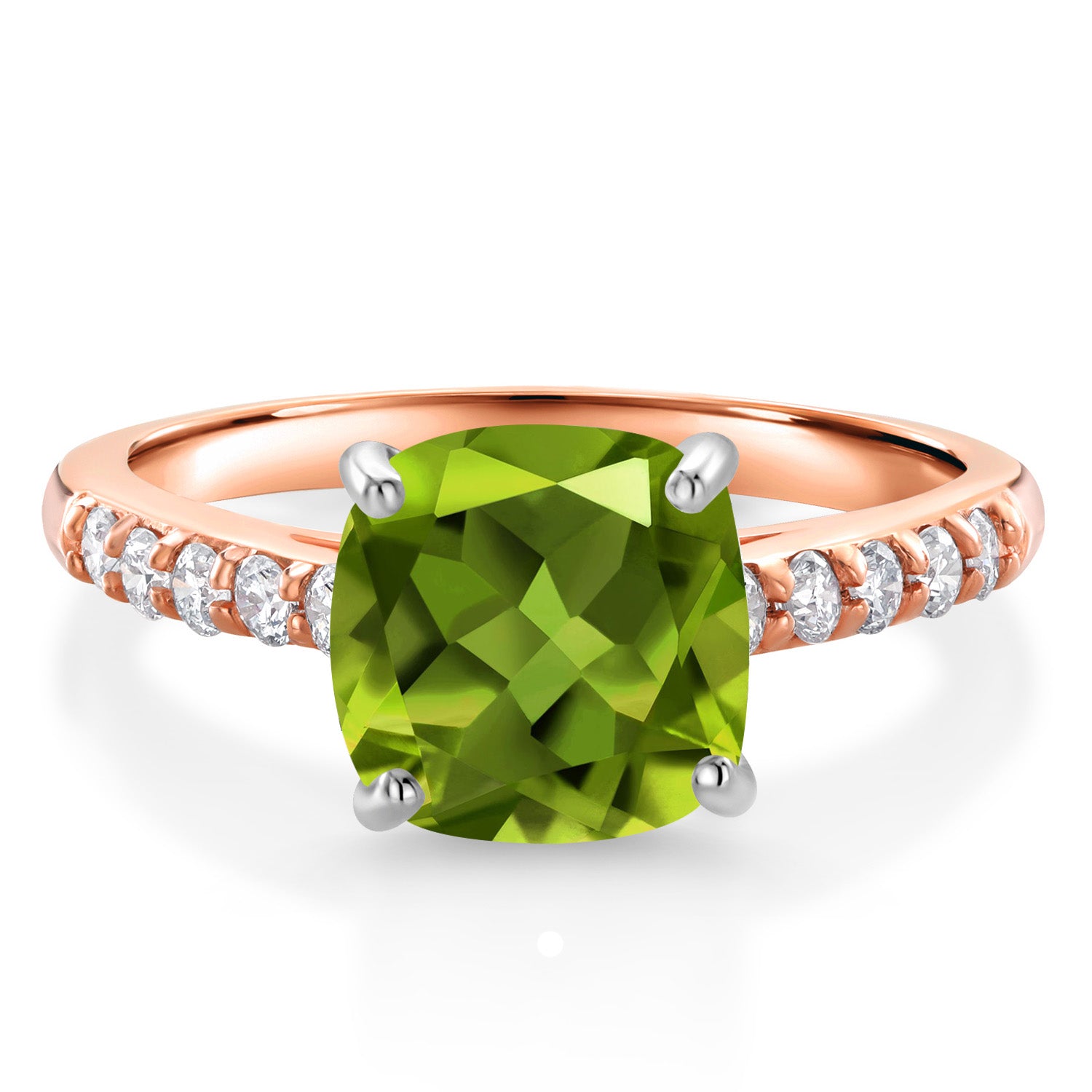 Peridot - August_9_Ring in 10K Two Tone Gold