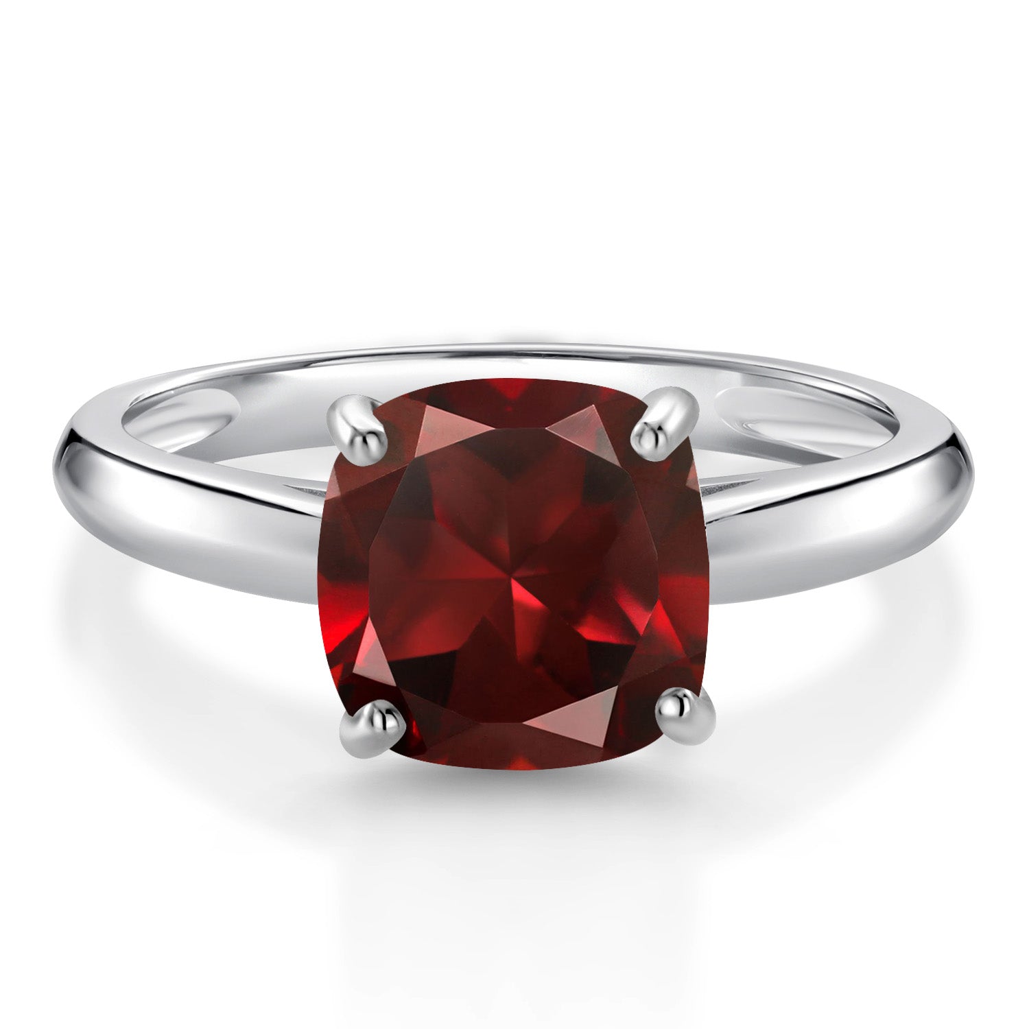 Garnet - January_7_Ring in 10K White Gold