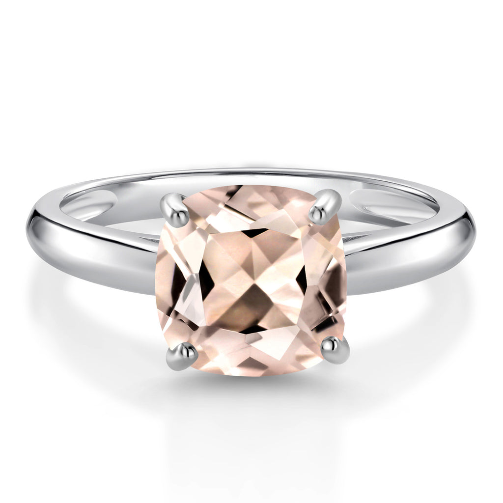Morganite - October_9_Ring in 10K White Gold