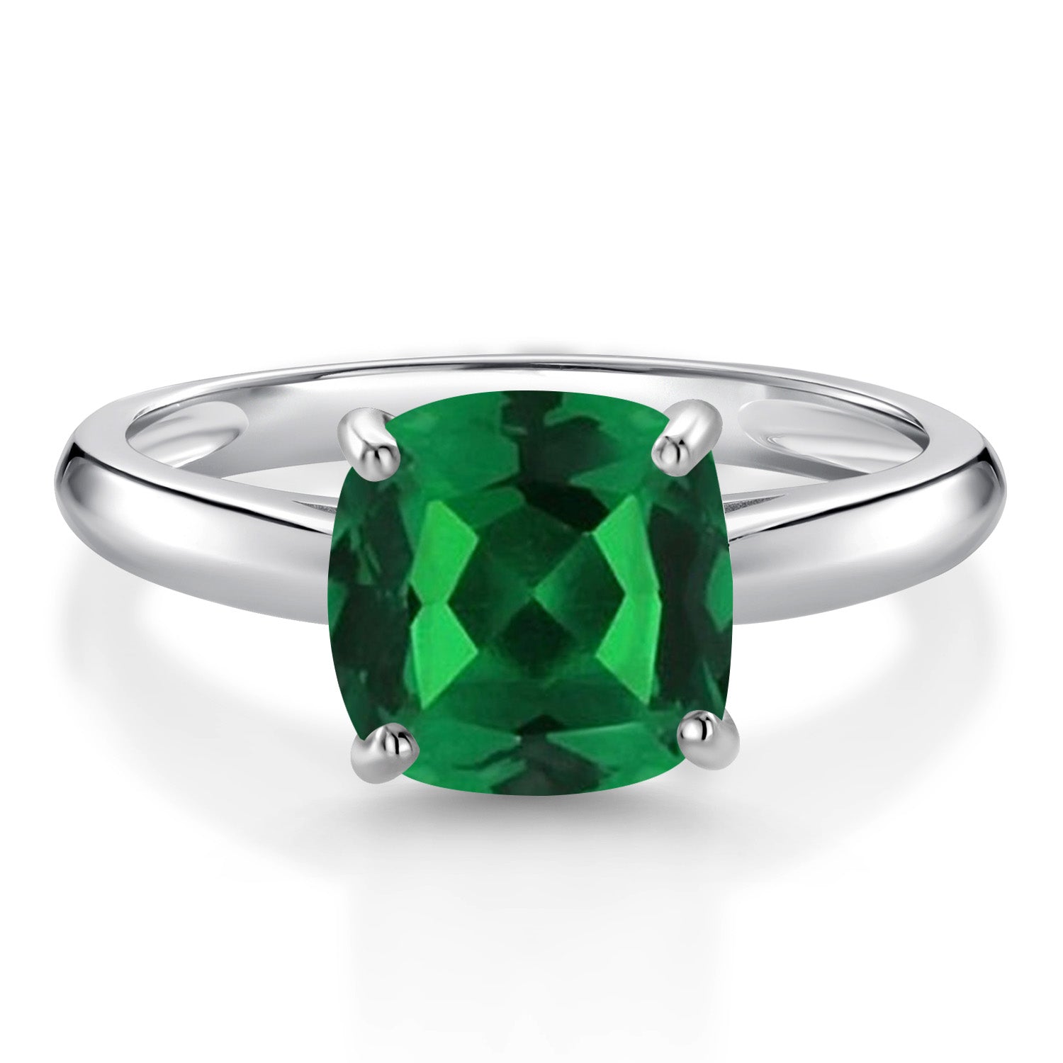 Nano Emerald - May_8_Ring in 10K White Gold