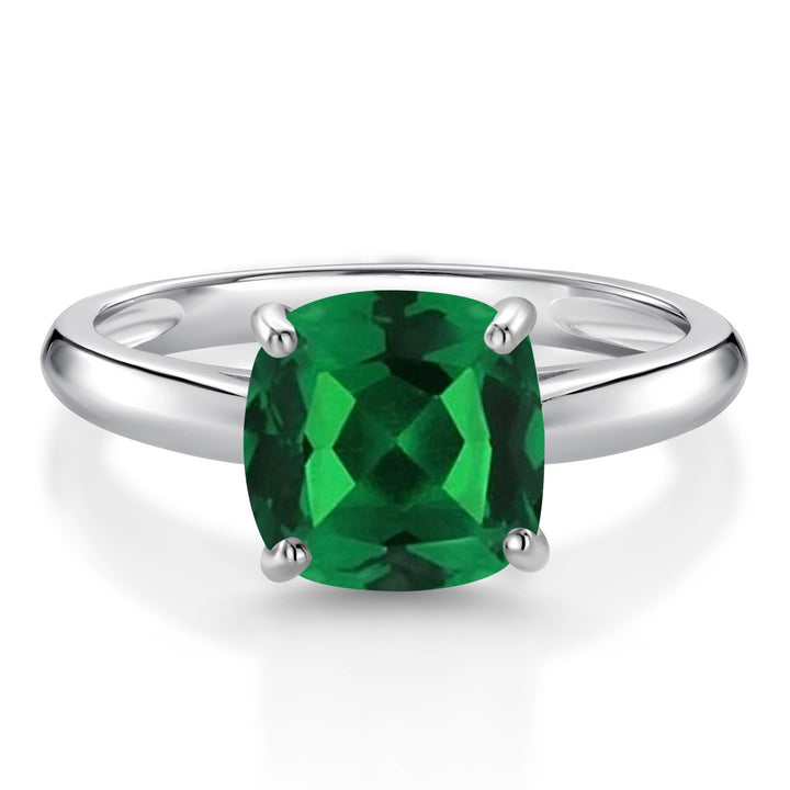 Nano Emerald - May_8_Ring in 10K White Gold