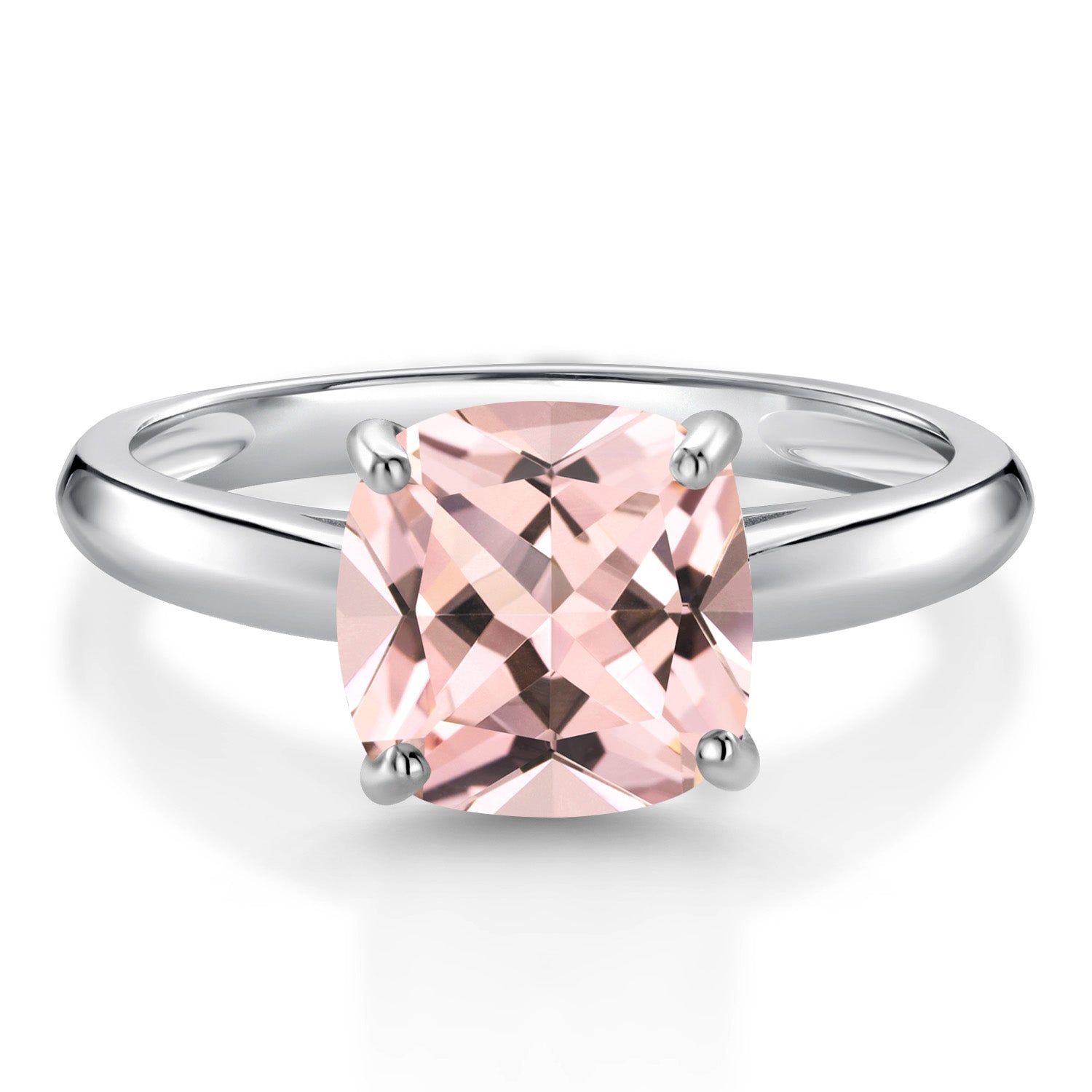 Nano Morganite - October_8_Ring in 10K White Gold